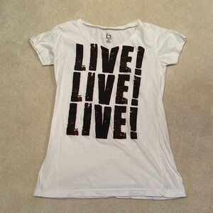 Live v neck t shirt